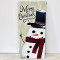 Hand Painted Wood Snowman Sign 